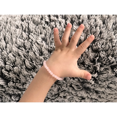 BRACELET ENFANT QUARTZ ROSE 4MM QUALITE EXTRA LES PIERRES DE KYRIA (3)