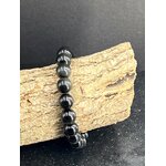 BRACELET HOMME OBSIDIENNE OEIL CELESTE 10MM LES PIERRES DE KYRIA
