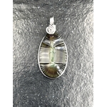 PENDENTIF VIERGE OBSIDIENNE OEIL CELESTE ARC EN CIEL LES PIERRES DE KYRIA (2)
