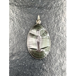 PENDENTIF VIERGE OBSIDIENNE OEIL CELESTE ARC EN CIEL LES PIERRES DE KYRIA (1)