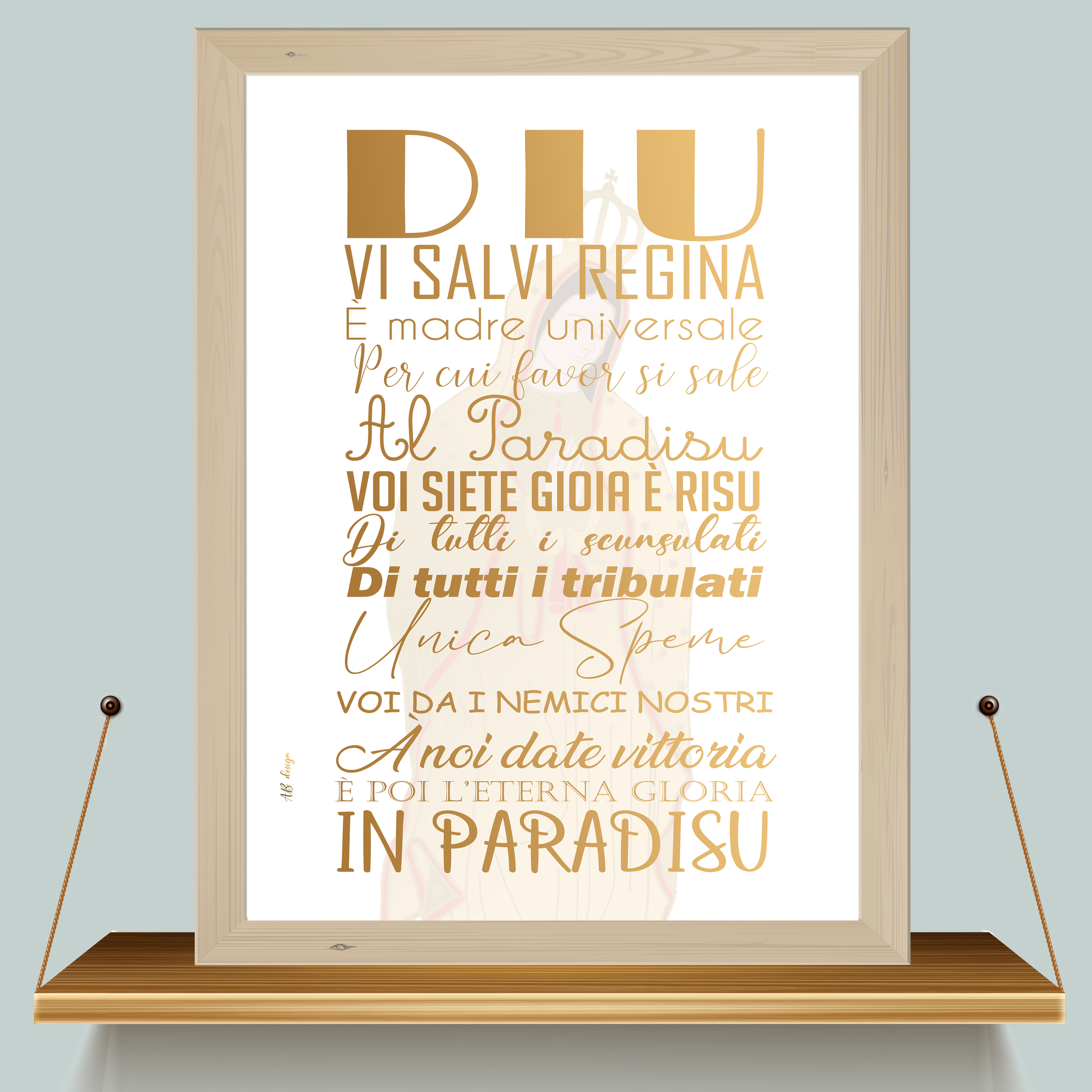 présentation affiche diu vi salvi regina + vierge