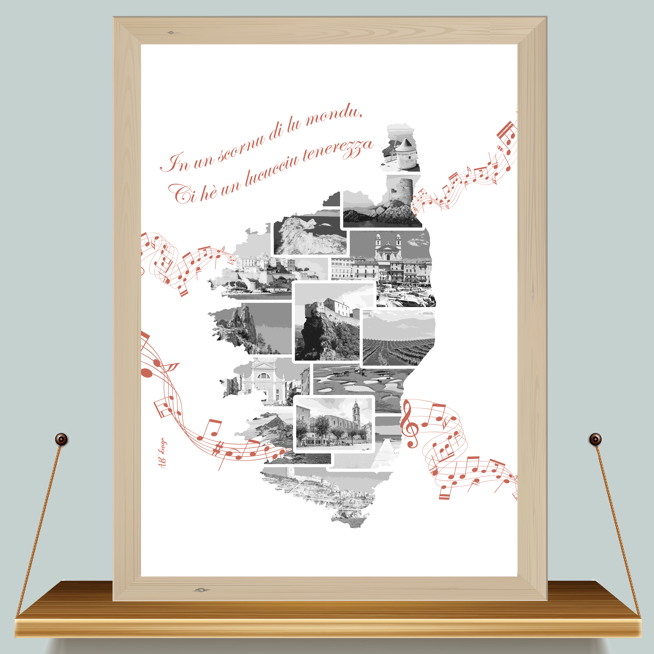 présentation affiche pele-mele corse noir et blanc