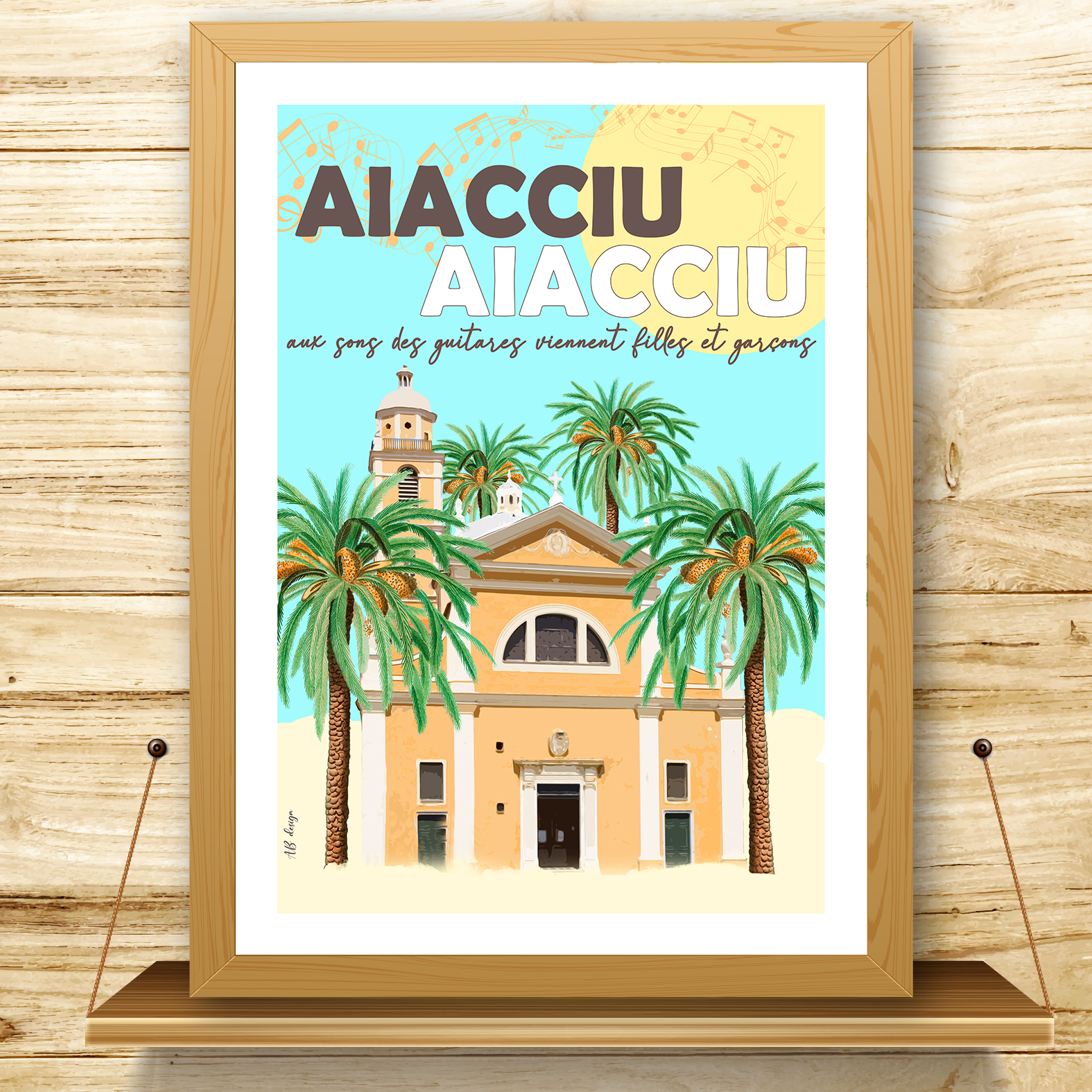 présentation affiche ajaccio cathédrale palmiers