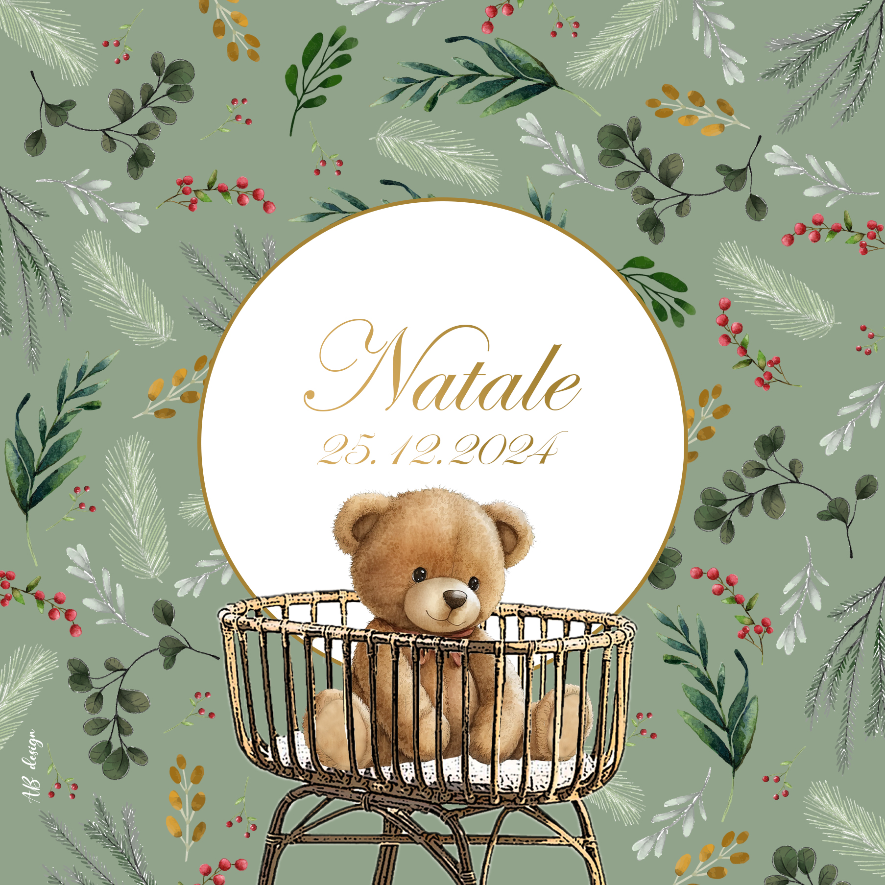 FP naissance couffin nounours + noel recto