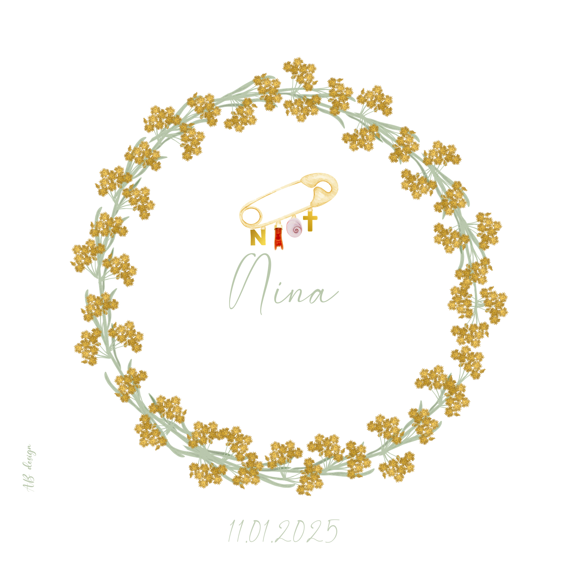fp naissance couronne immortelle + épingle porte bonheur recto