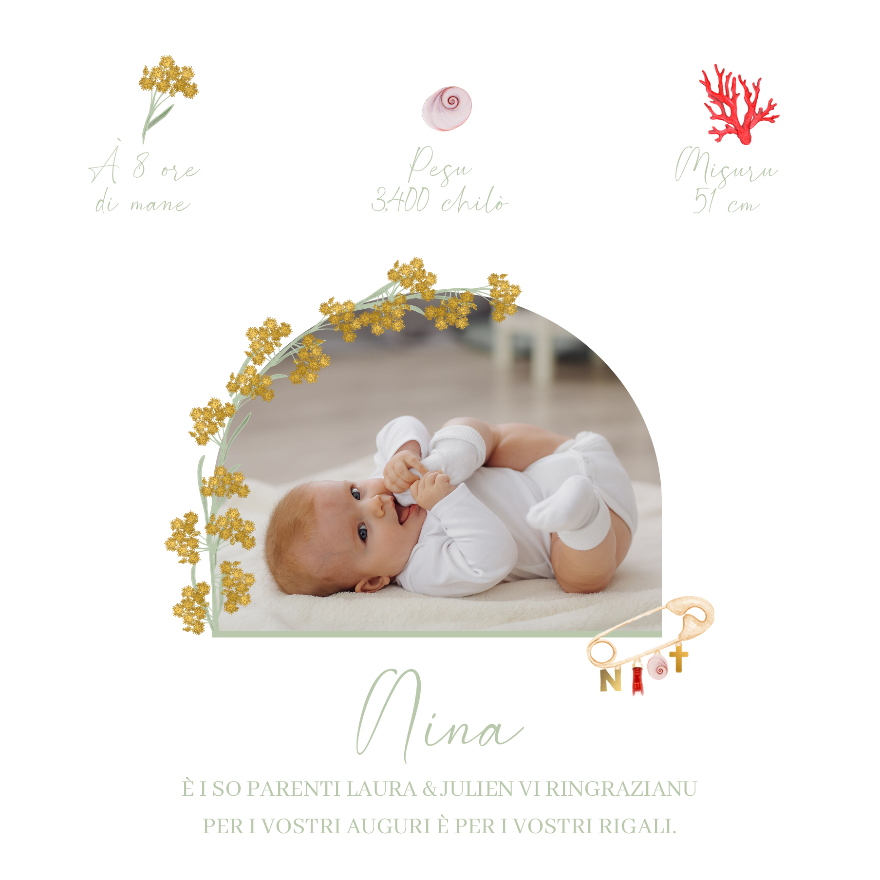 fp naissance couronne immortelle + épingle porte bonheur verso