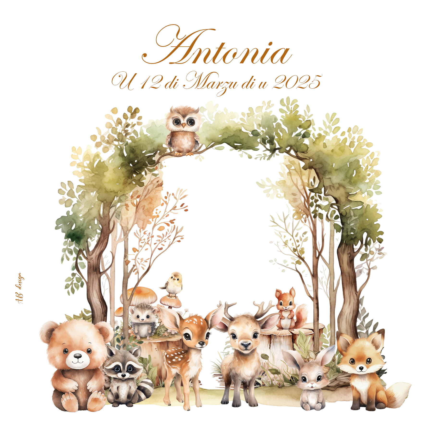 fp naissance petits animaux de la forêt recto