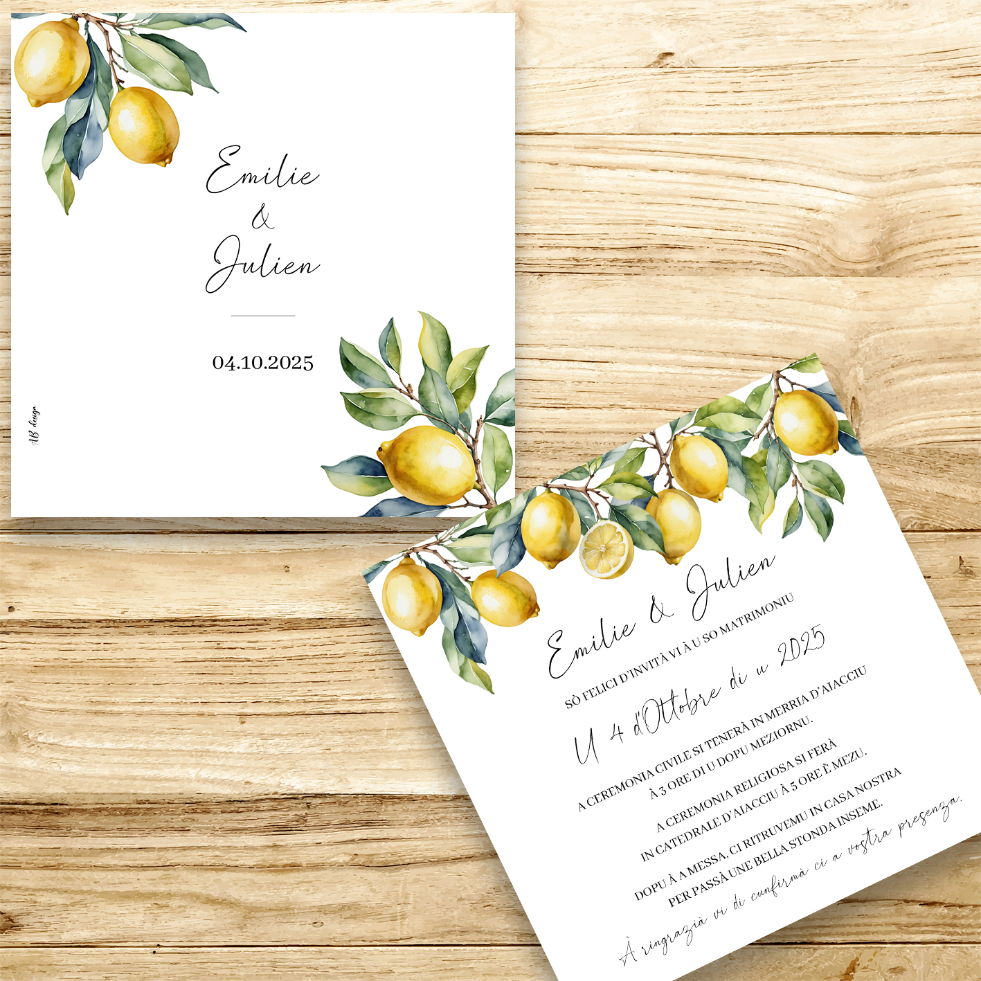 présentation fp mariage branches citronnier