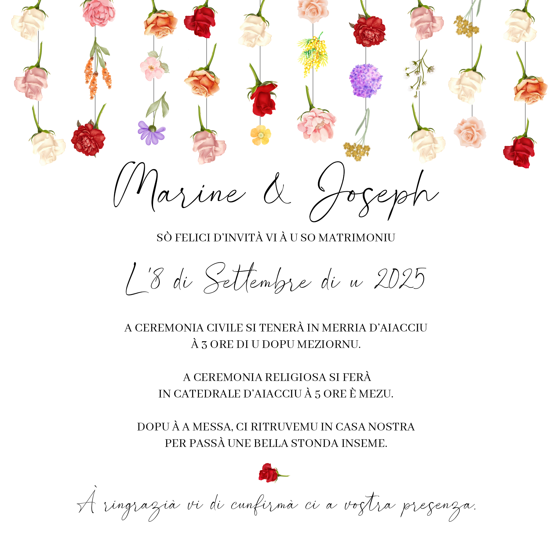 fp mariage rideau fleurs suspendues verso