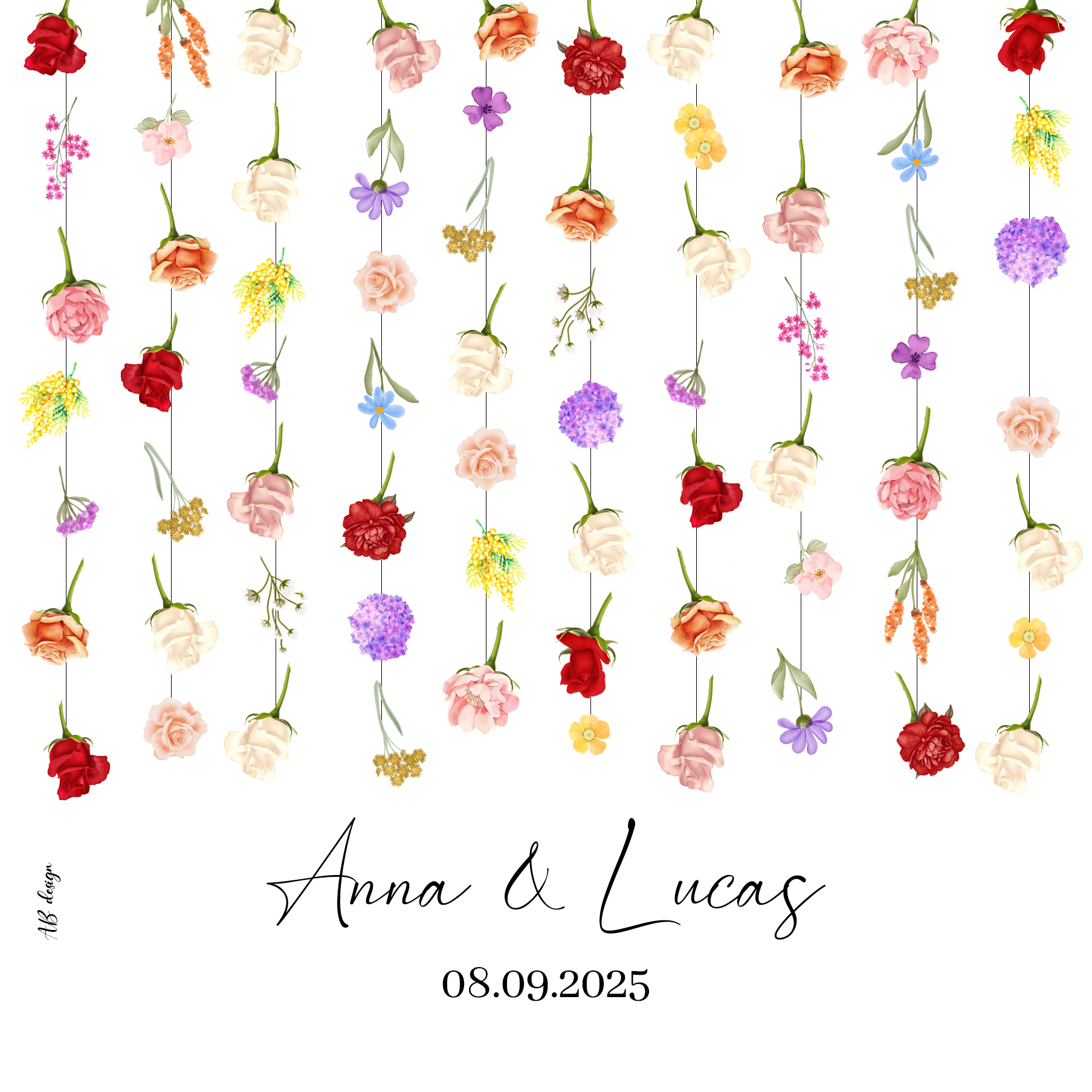 fp mariage rideau fleurs suspendues recto