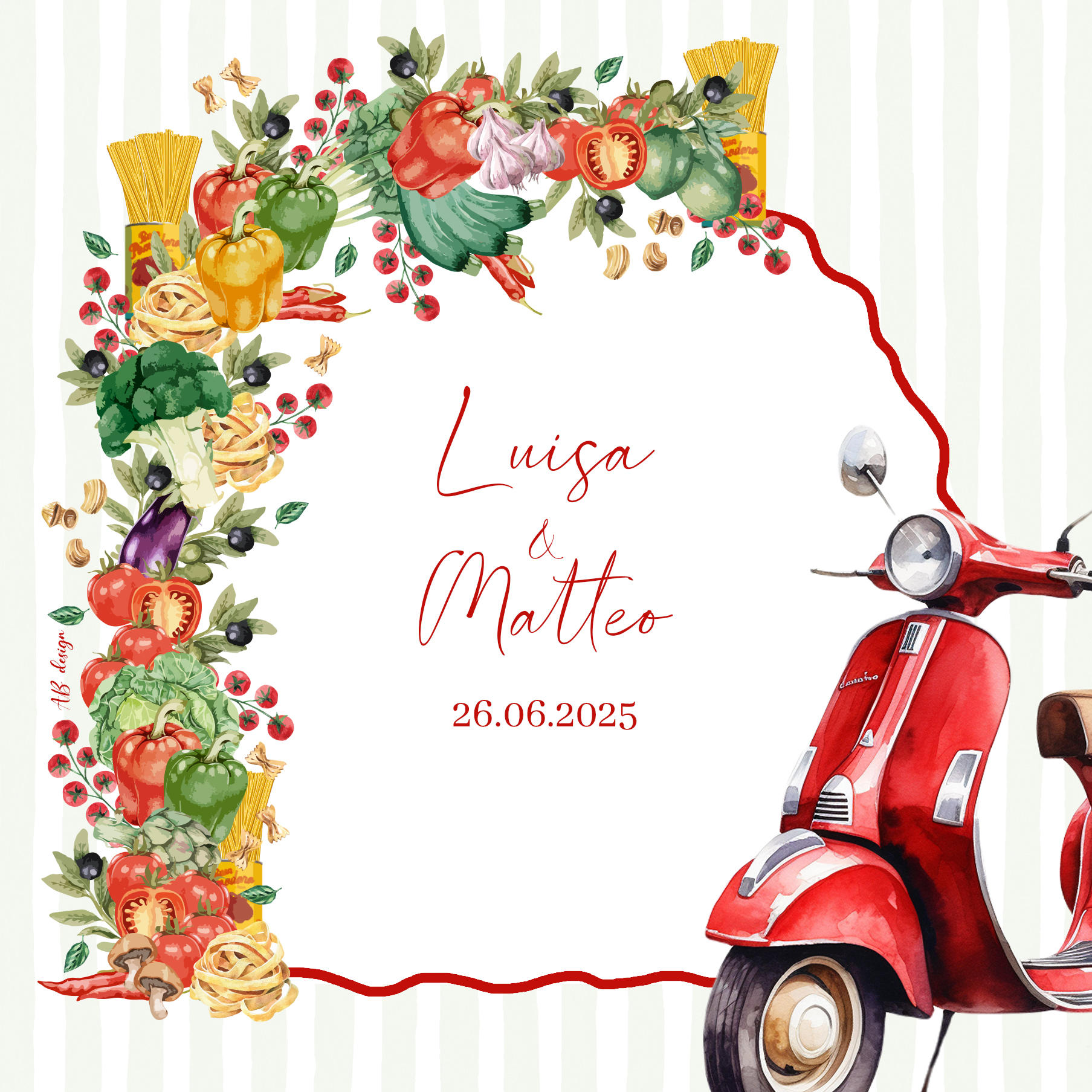 FP mariage italie légumes pates vespa recto