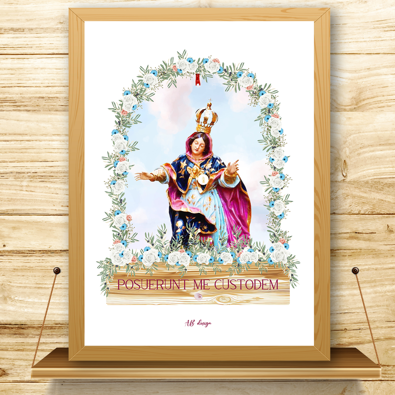présentation affiche vierge madonuccia fond blanc