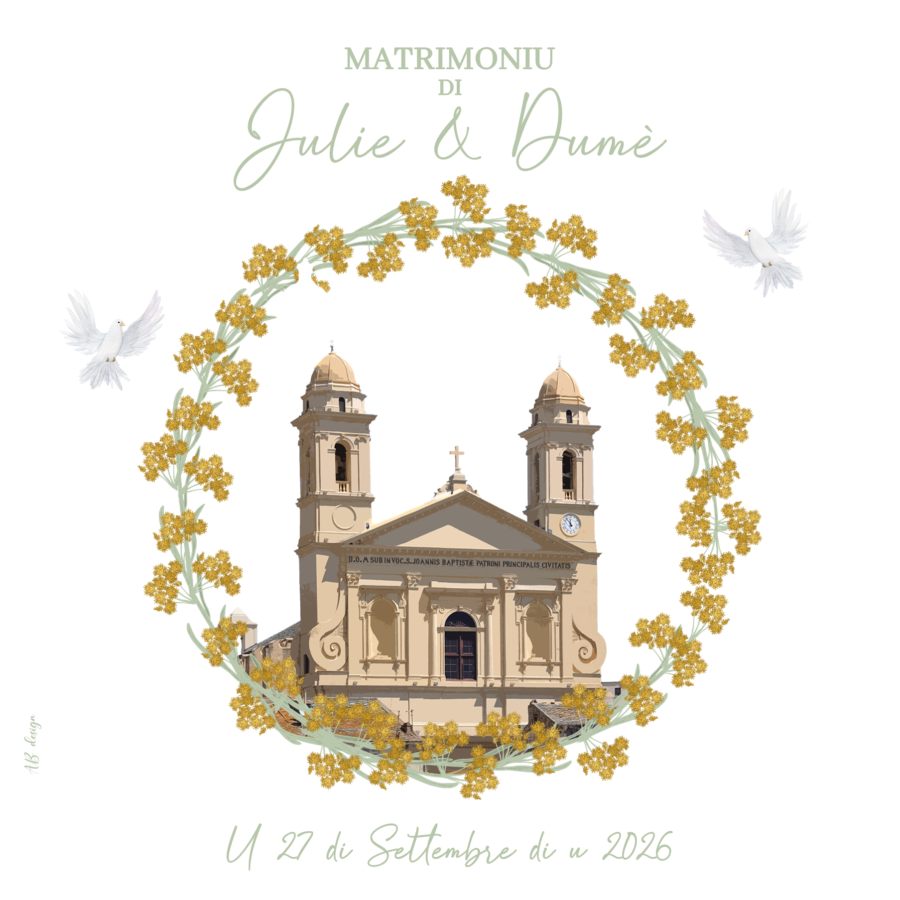 FP mariage couronne immortelle église saint-jean-baptiste recto