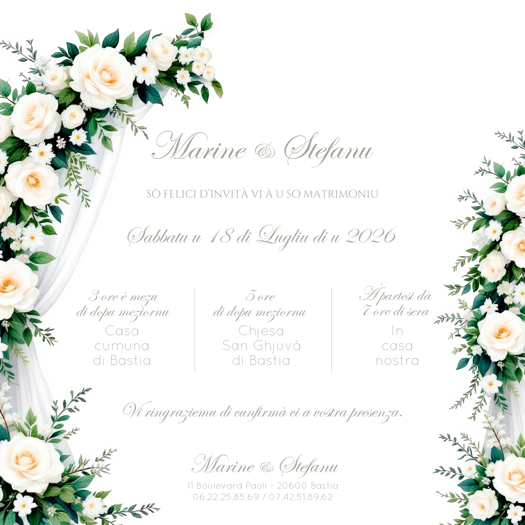 FP mariage table dhonneur + mariés verso