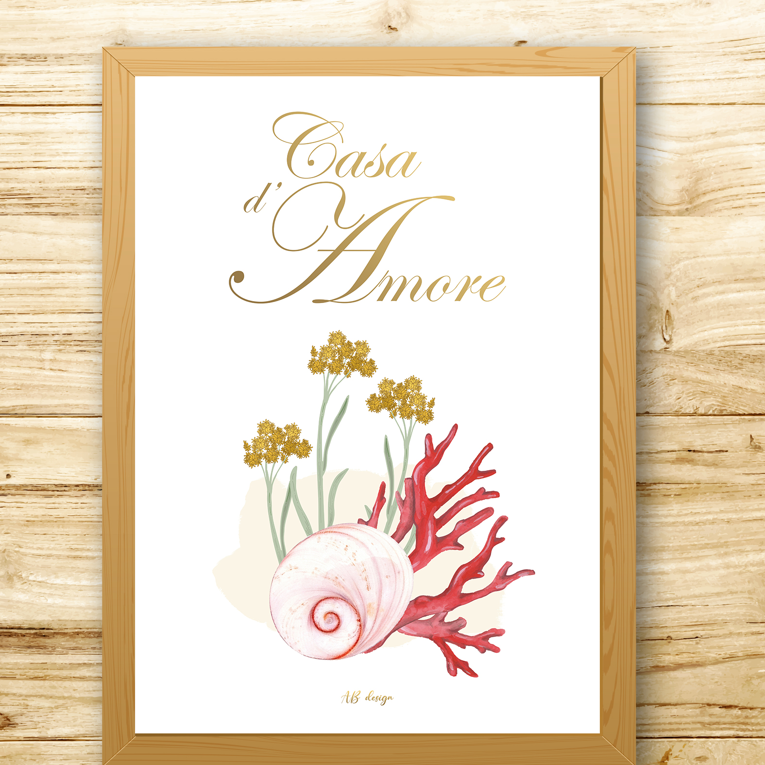 présentation affiche A4 casa d'amore corail oeil sainte lucie immortelle