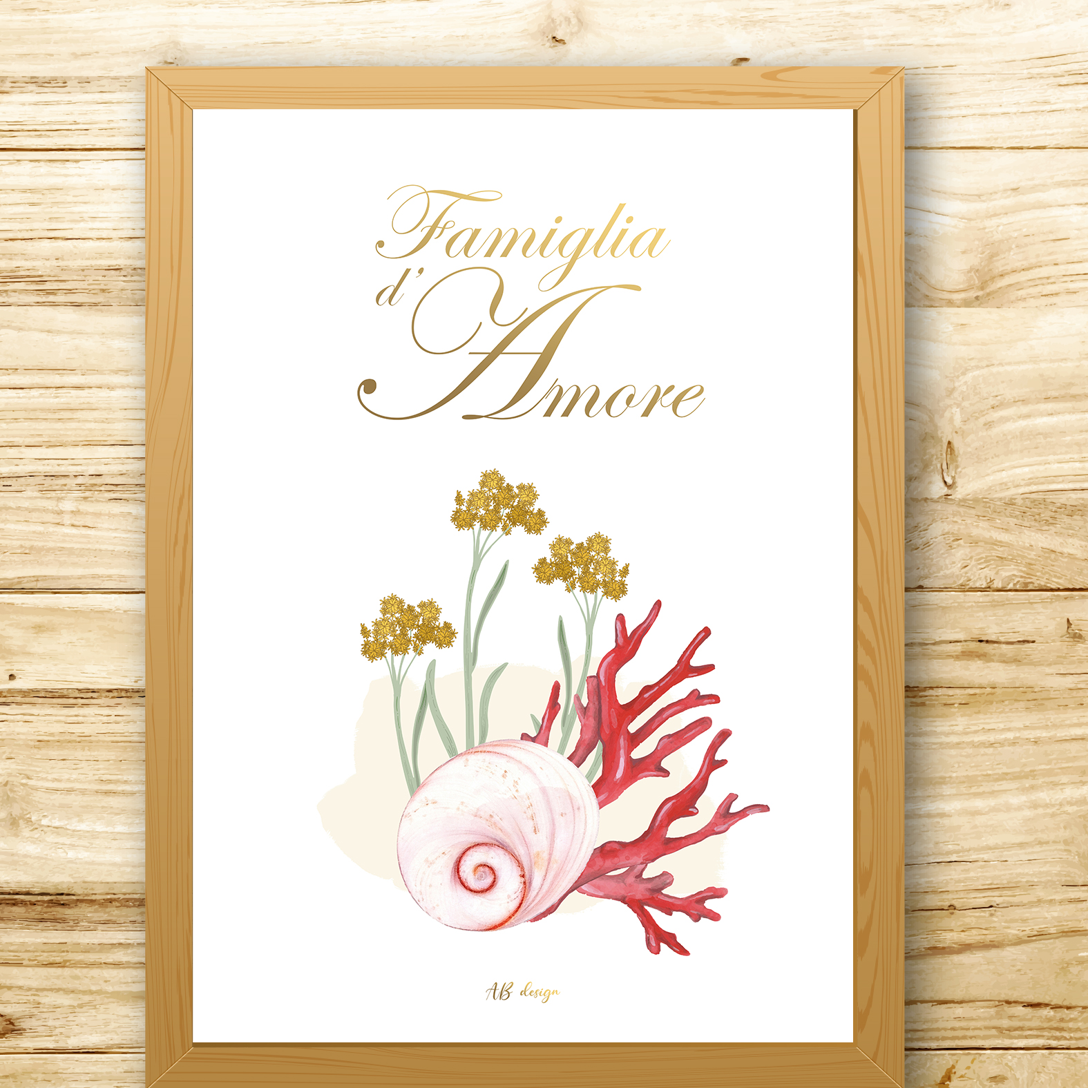 présentation affiche A4 famiglia d'amore corail oeil sainte lucie immortelle
