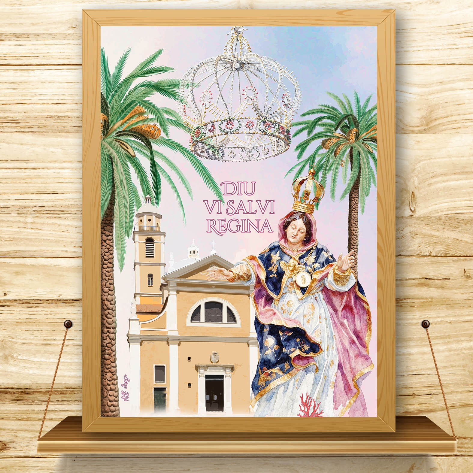 présentation affiche madonuccia couronne impériale palmiers cathédrale ajaccio