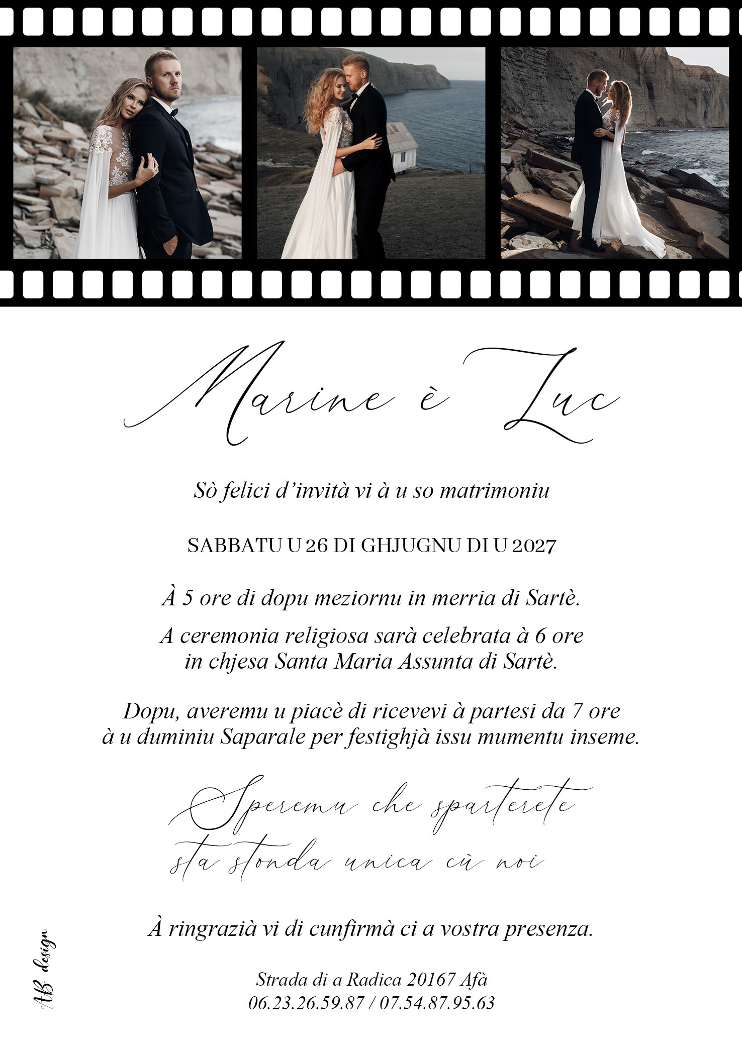 FP mariage photo couple mariés 12,5x17,8 verso