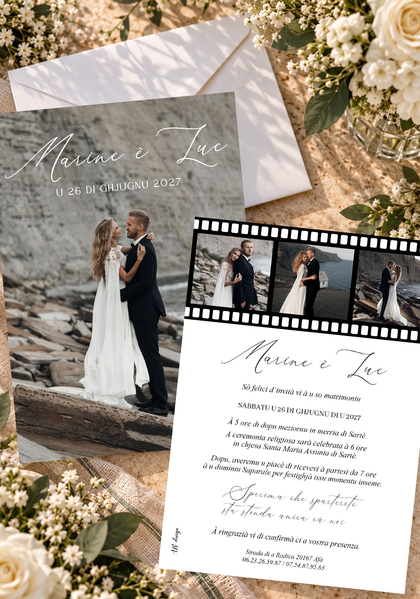 présentation FP mariage photo couple mariés pellicule