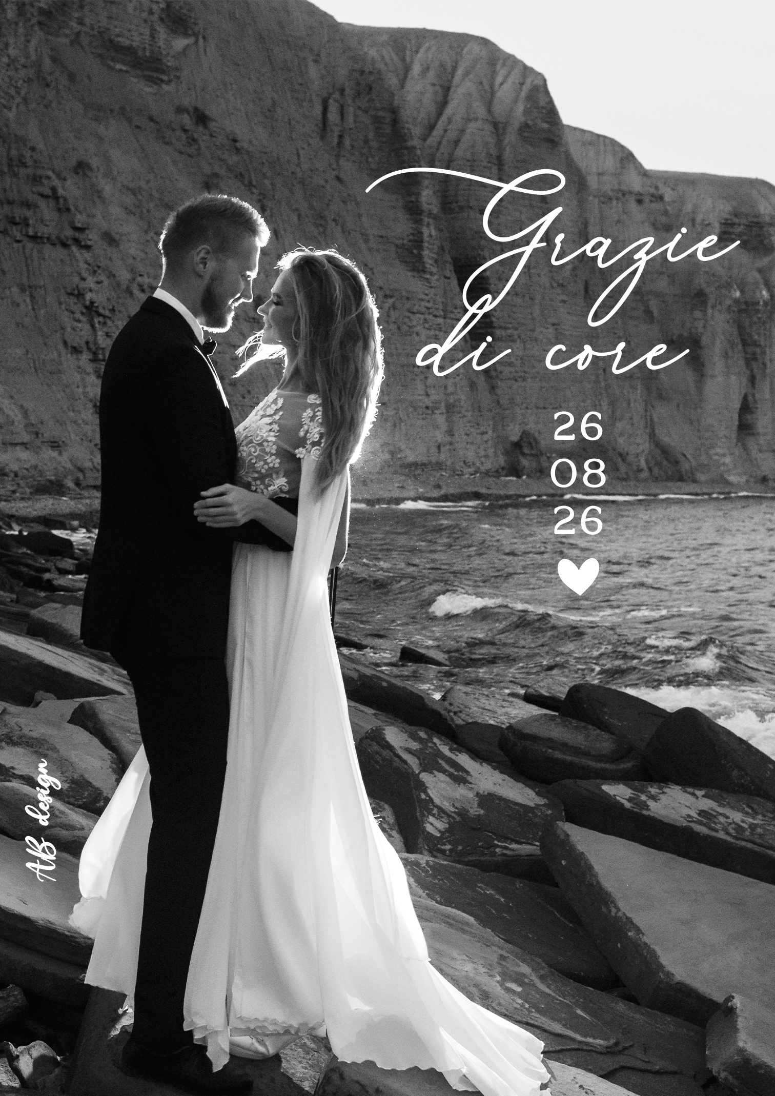 FP remerciement mariage photo couple mariés 12,5x17,8 recto