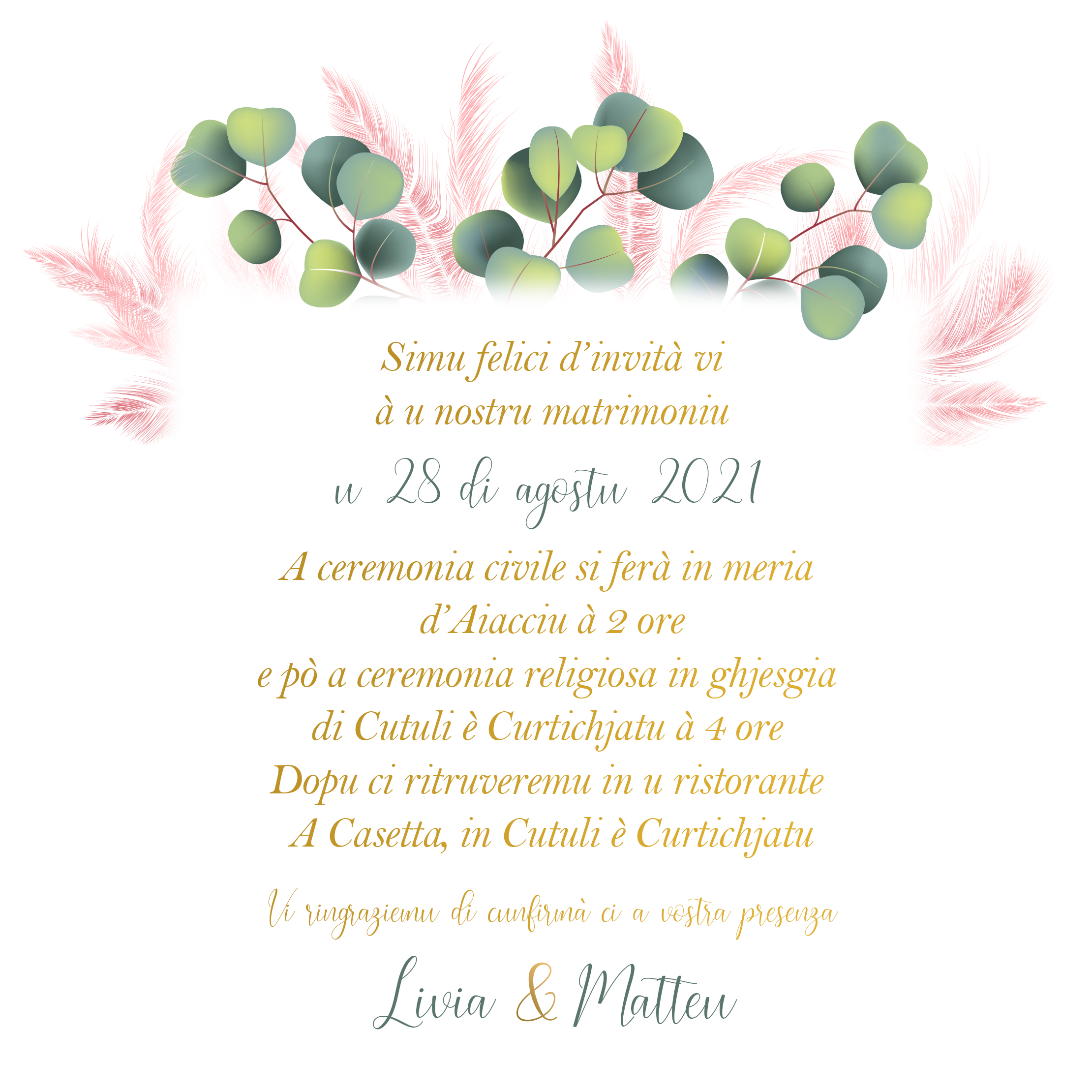 faire-part pampas euca verso