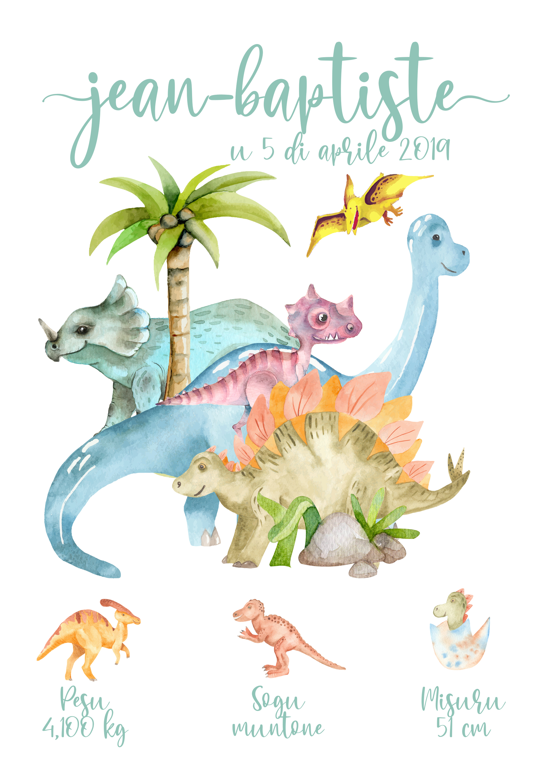 affiche dino naissance