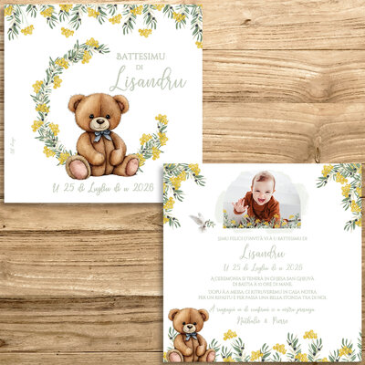 présentation fp baptême nounours couronne olivier immortelle