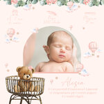 FP naissance nounours eucalyptus pivoines rose montgolfières verso