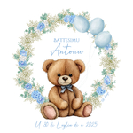 FP Baptême nounours + euca gypso pivoines bleues recto