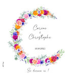 fp mariage demi couronne fleurs colorées recto