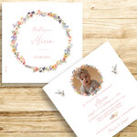 présentation fp baptême couronne petites fleurs colorées