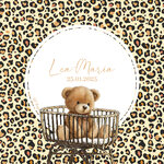 fp naissance motif léopard + couffin nounours recto