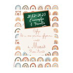 carte A5 rentrée petite section corse arc-en-ciel