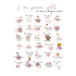 affiche i mo primi volti rose A3 assortie abécédaire et chiffrier
