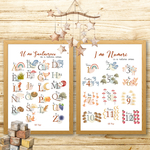 présentation affiche A3 duo abécédaire + chiffres mixtes