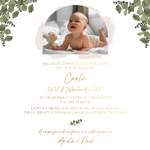 FP bapteme couronne eucalyptus kaki fond beige croix verso