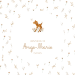 FP naissance petite biche fond fleurs sauvages recto