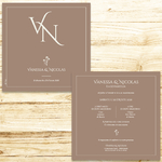 présentation FP mariage initiales pantone taupe