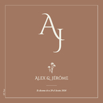 FP mariage initiales pantone mocha mousse recto