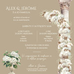 FP mariage colonnes fleurs blanches hortensias roses gypso capucino verso