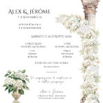 FP mariage colonne fleurs blanches hortensias roses fond blanc gypso verso