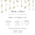FP mariage rideau de fleurs blanches + pyramide coupes champagne verso
