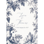 FP mariage vignes monochrome bleu 12,5x17,8 recto