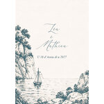 FP mariage bord de mer monochrome bleu 12,5x17,8 recto