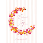 FP mariage couronne fleurs orange et fuchsia 12,5x17,8 recto