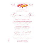 FP mariage couronne fleurs orange et fuchsia 12,5x17,8 verso