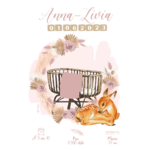 affiche naissance anna livia couffin + biche