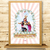 présentation affiche vierge madonuccia + fond rayures roses