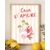 présentation cadre casa d'amore rayures orange pastel