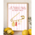 présentation cadre dolce vita épingle porte bonheur rayures rose